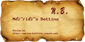 Máriás Bettina névjegykártya